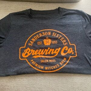 Gray T-Shirt with Orange Brewing Co. Logo Halloween